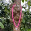 Neon Pink Acrylic Neckpiece With A Heart
